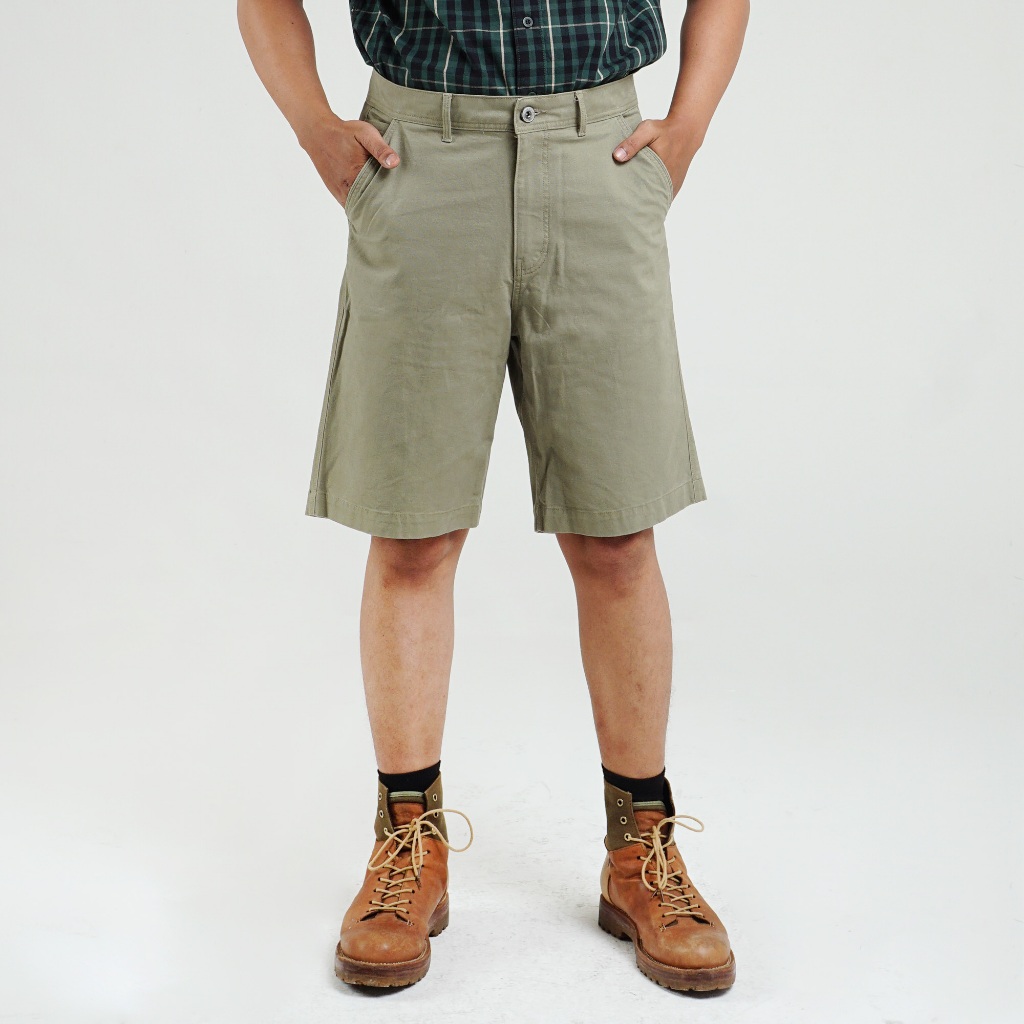 Celana Original MGEE - Celana Pendek Chinos Pria Original MGEE Rico 004 Olive CKPS