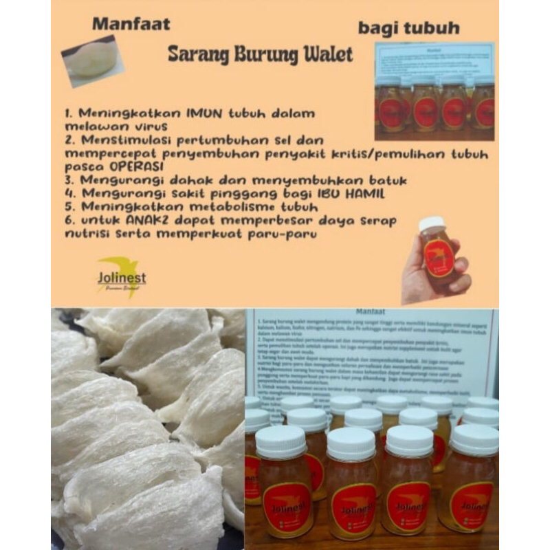 

minuman birdnest ( sarang burung walet ) 50 ml