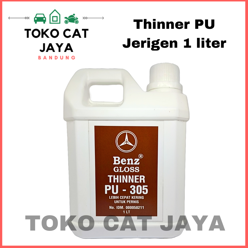 THINNER PU BENZ GLOSS/ Pengencer cat / Tiner 1 liter, 400mL, 200ML, 100mL