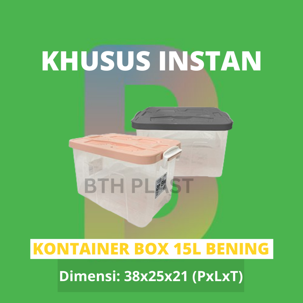 BOX CONTAINER 15 LITER BENING + RODA - Kontainer Box Mini / Container Box Kecil