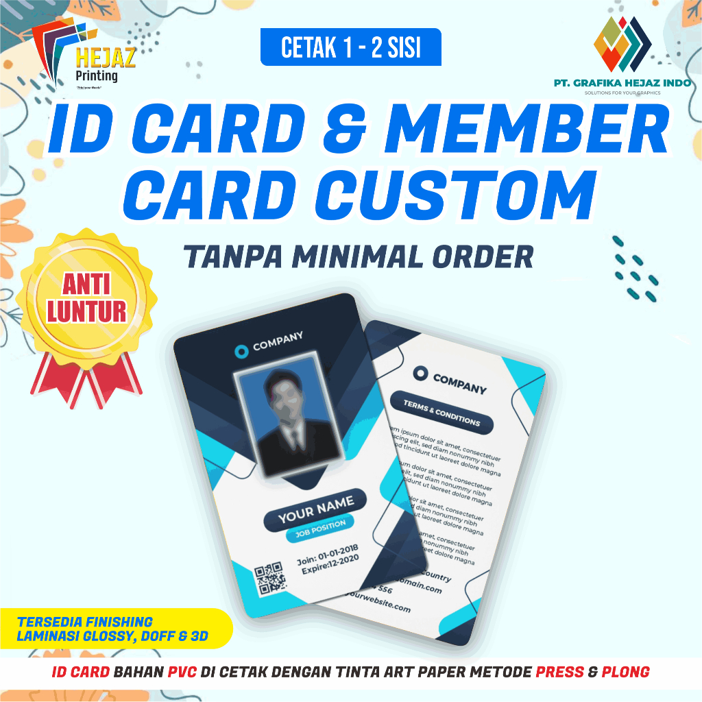 

Cetak ID Card Custom, Cepat, Bagus dan Murah