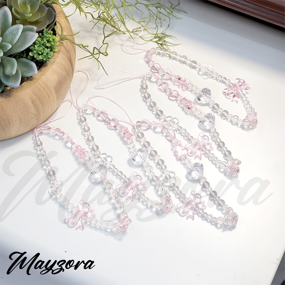 

Gantungan Hp Tali Lanyard Manik Pita Mutiara Classy Elegant Korean Style [BC-02] - Mayzora