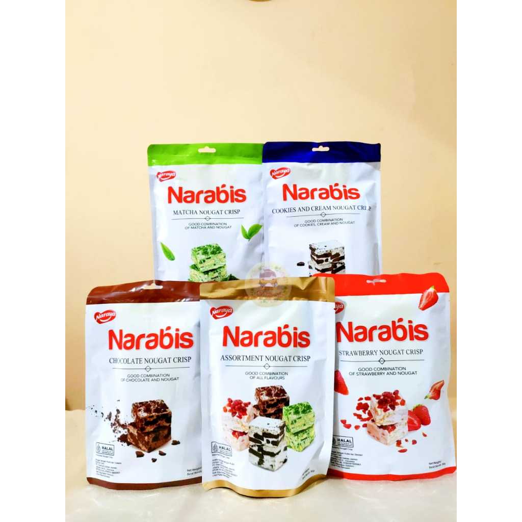 

.Snack Import | 90 gr Narabis nougat crisp assorted strawberry matcha chocolate cookies ( ds bgr )