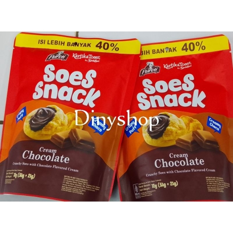 

Paroti Soes Snack Chocolate/72g/pcs(dinyshop)