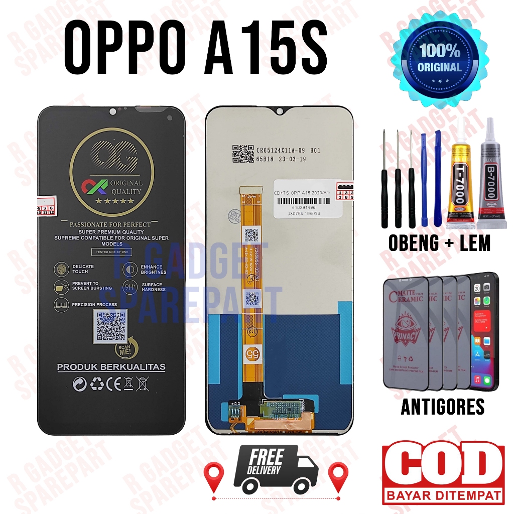 Lcd Oppo A15S Original OEM Quality Lcd Touchscreen Oppo A15S Fullset