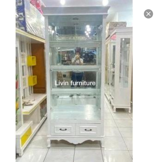 lemari pajangan 2 pintu kaca