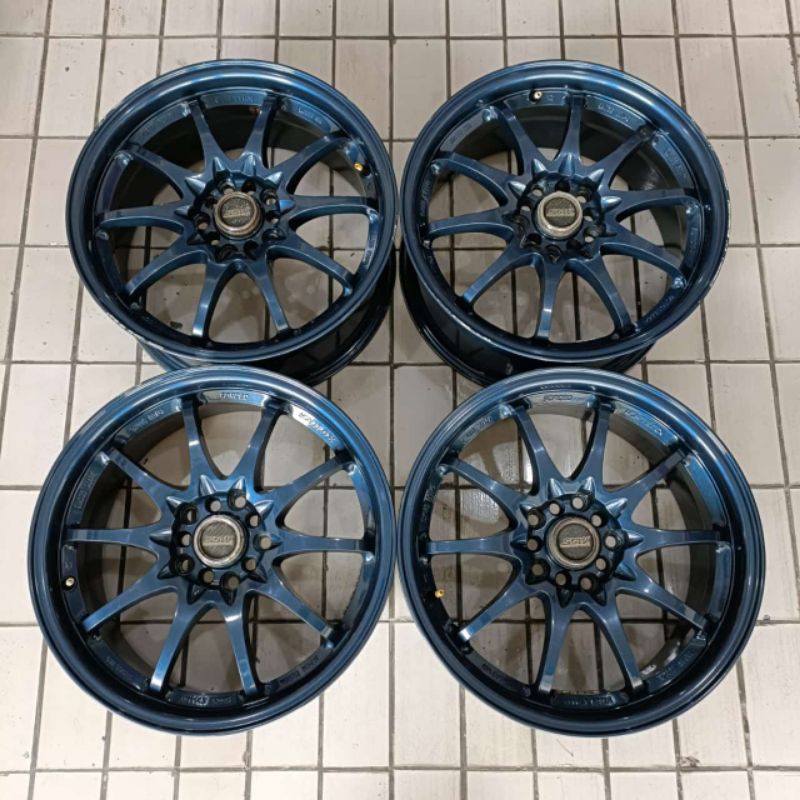 Velg CE 28 Racing Murah Ring 17 Lebar 7,5 Inch Hole 5 x 100 / 5 x 114,3 Offset 40 Warna Blue Bisa Un