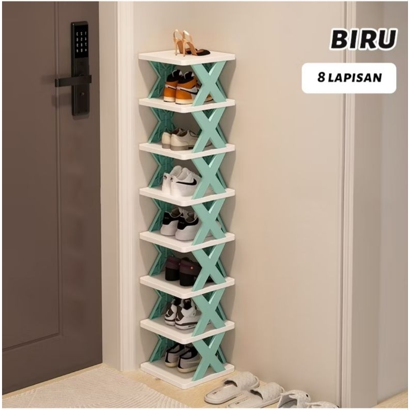 RAK SEPATU MODEL X susun 8