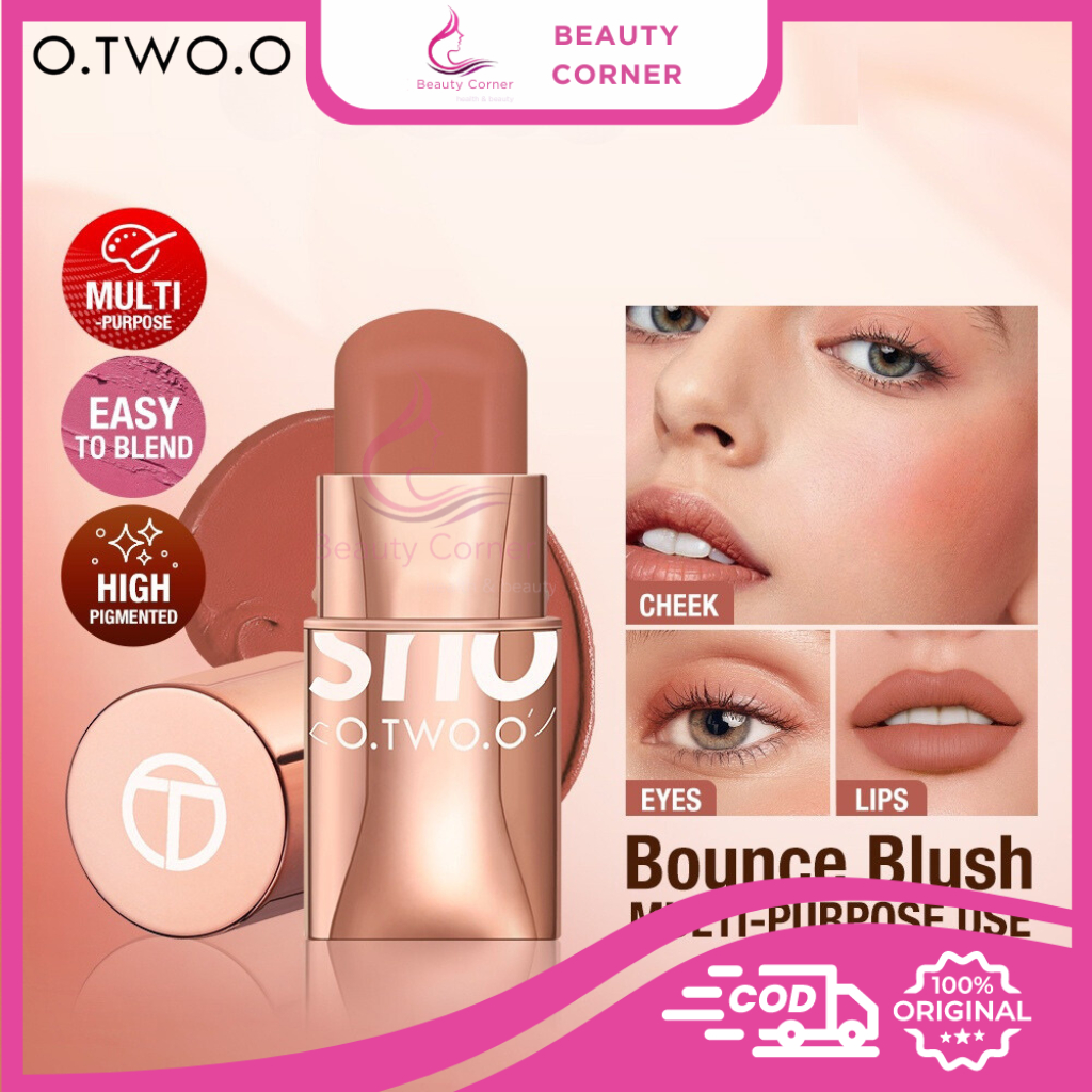O.TWO.O Glow Colour Bounce Blush - Makeup Blush Stick Hydrating Gloss Lip & Cheek