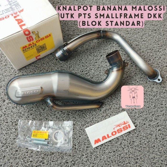 Knalpot Banana MALOSSI utk PTS Smallframe dkk (Blok Standar)
