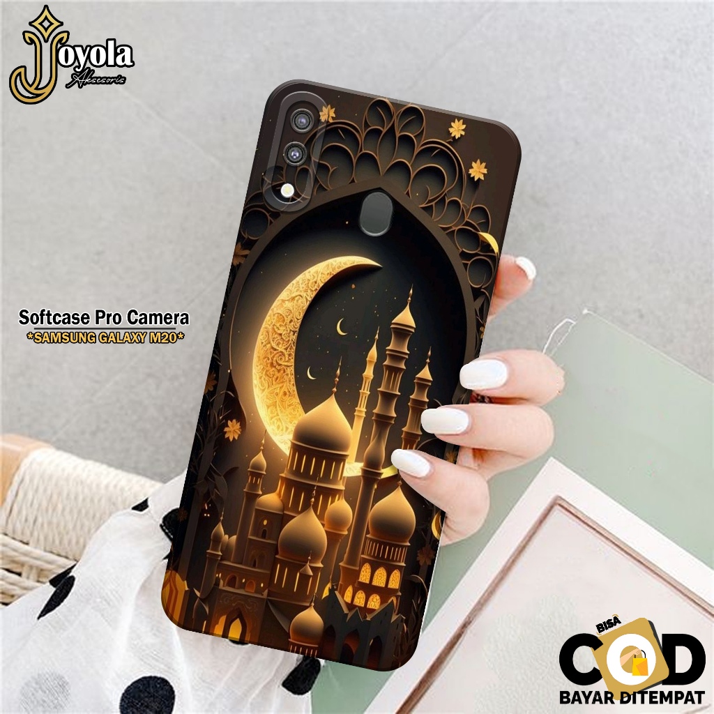JOYOLA Case Samsung Galaxy M20 - Fahion Case Masjid - Softcase Samsung Galaxy M20 - Pro Camera - Cas