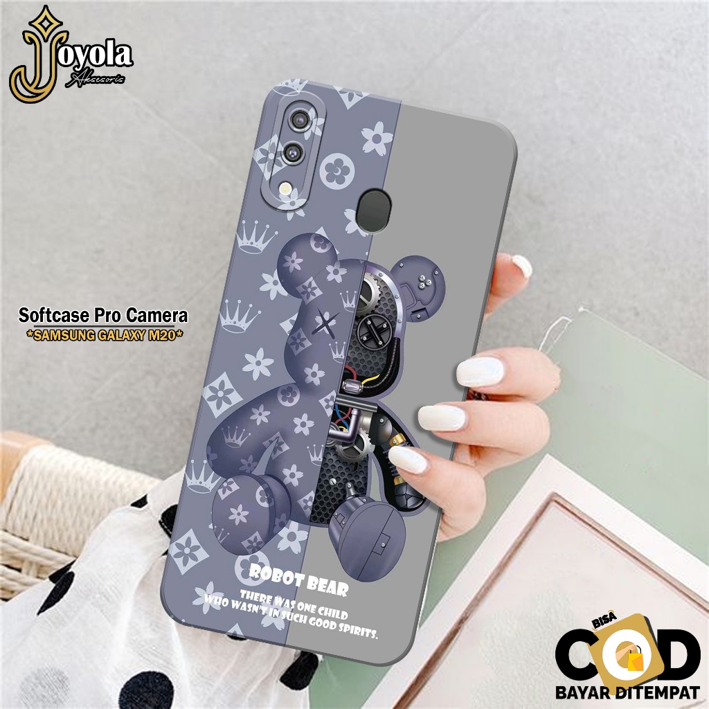 JOYOLA Case Samsung Galaxy M20 - Fahion Case Kartun - Softcase Samsung Galaxy M20 - Pro Camera - Cas