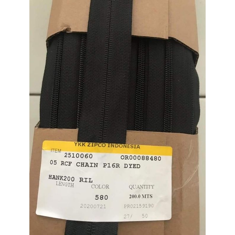 Resleting meteran/rolan  ykk isi 200 meter