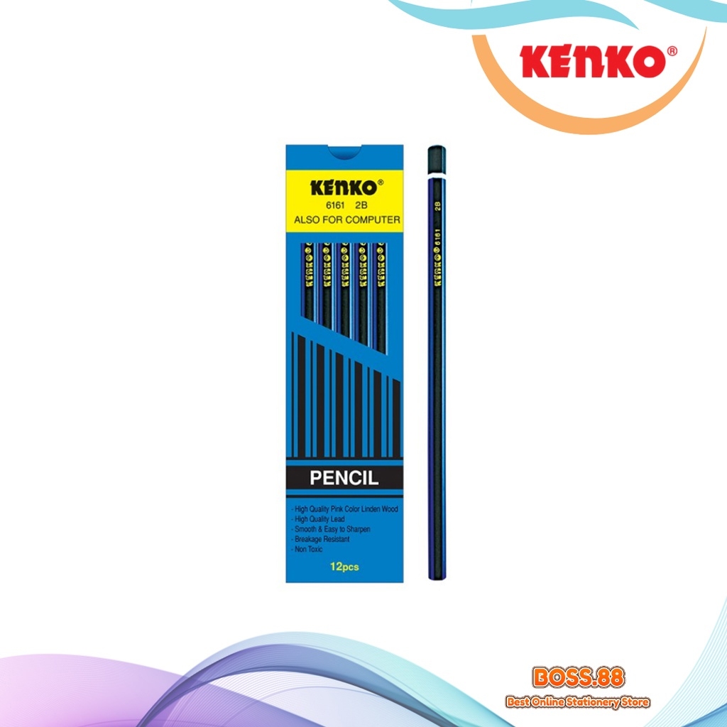 

PENCIL / PENSIL 2B KENKO 6161 STRIP HITAM (12 PCS)