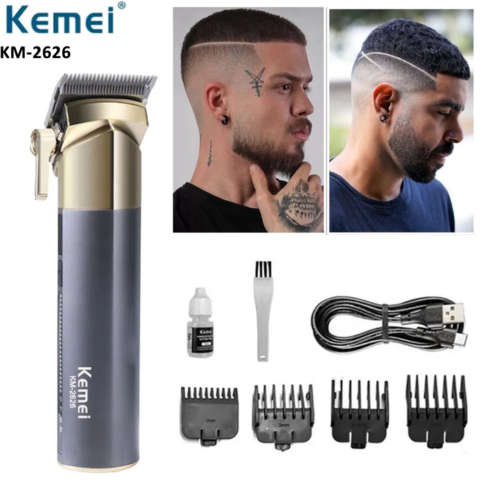 Terbagus Alat Cukur Rambut Cas KEMEI KM 2626 Professional Hair Clipper Mesin Cukur Rambut Kumis Bewo