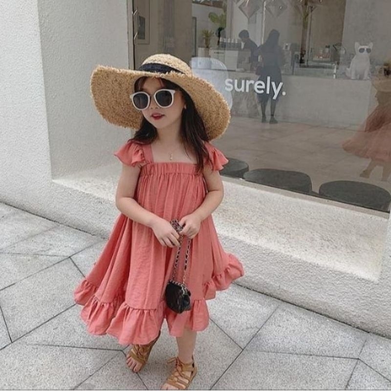 Baju Anak Perempuan Rayon Crincle Adem / Baju Pesta Anak 6bulan-7th / Baju Anak Perempuan / Dress An