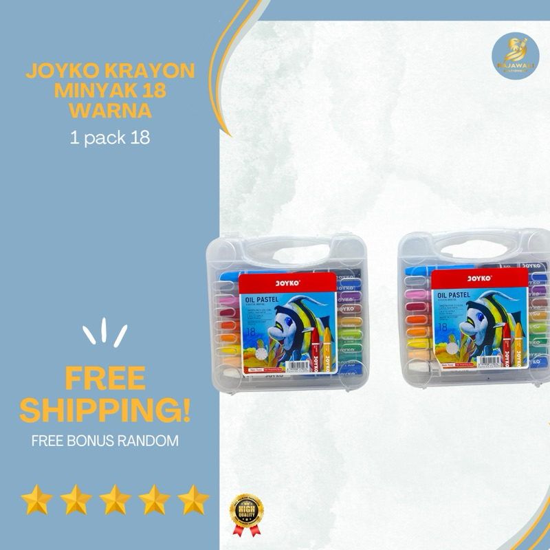 

Joyko Krayon Minyak 18 Warna Harga Terjangkau | Pigmen Warna Kualitas Tinggi | FREE BONUS RANDOM!!