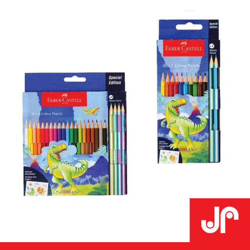 

FABER CASTELL PENSIL WARNA DINO EDITION 12, 24 WARNA COLOUR PENCILS