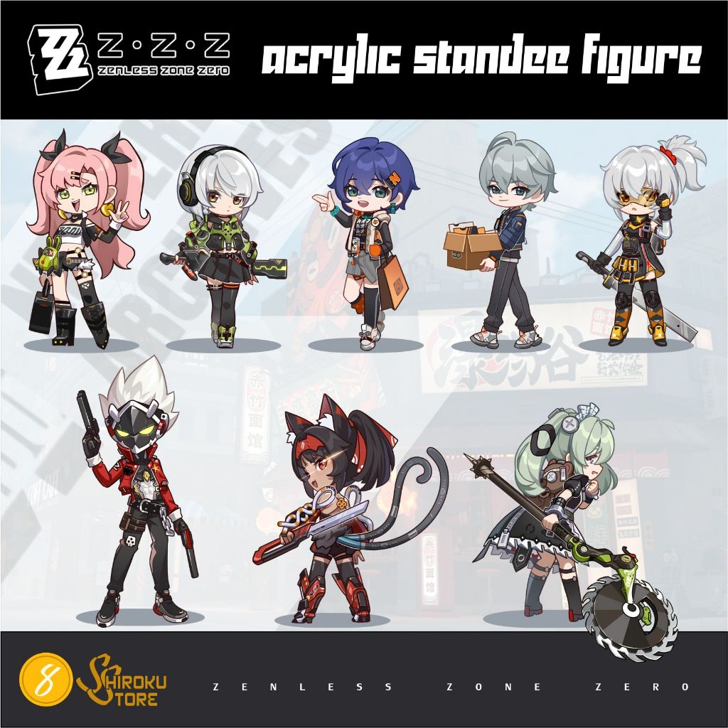 Zenless Zone Zero Acrylic Standee Figure/ Stand Anime Hoyoverse ZZZ Chibi Nicole Anby Nekomiya Belle