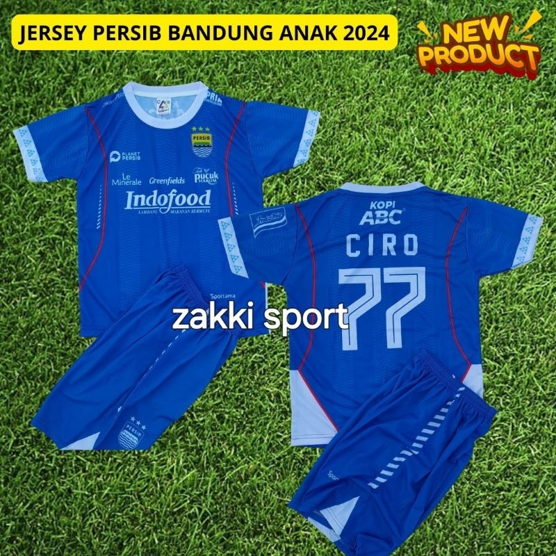 Setelan Anak Persib Bandung Baju bola Anak Persib Ciro jersey persib bandung Anak