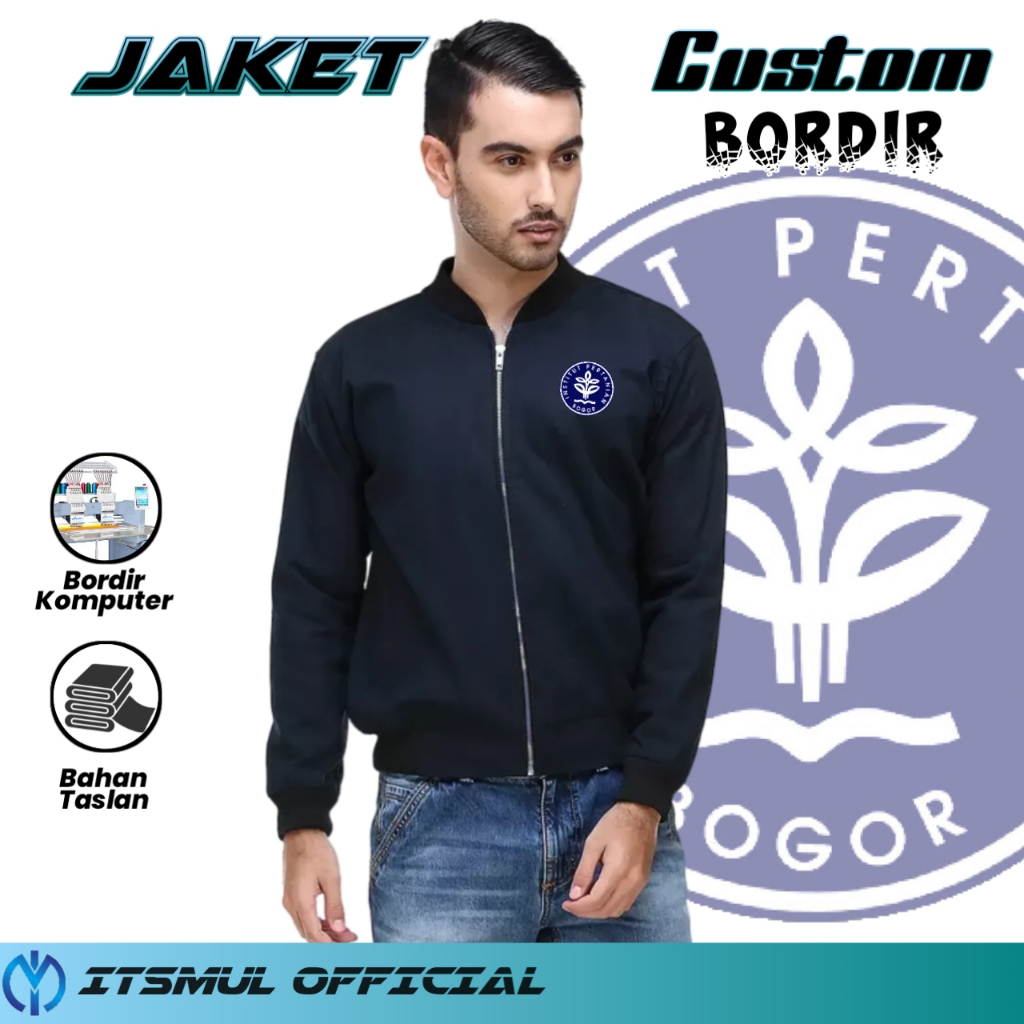 Jaket IPB Institut Pertanian Bogor Bordir Jaket IPB Bordir Custom