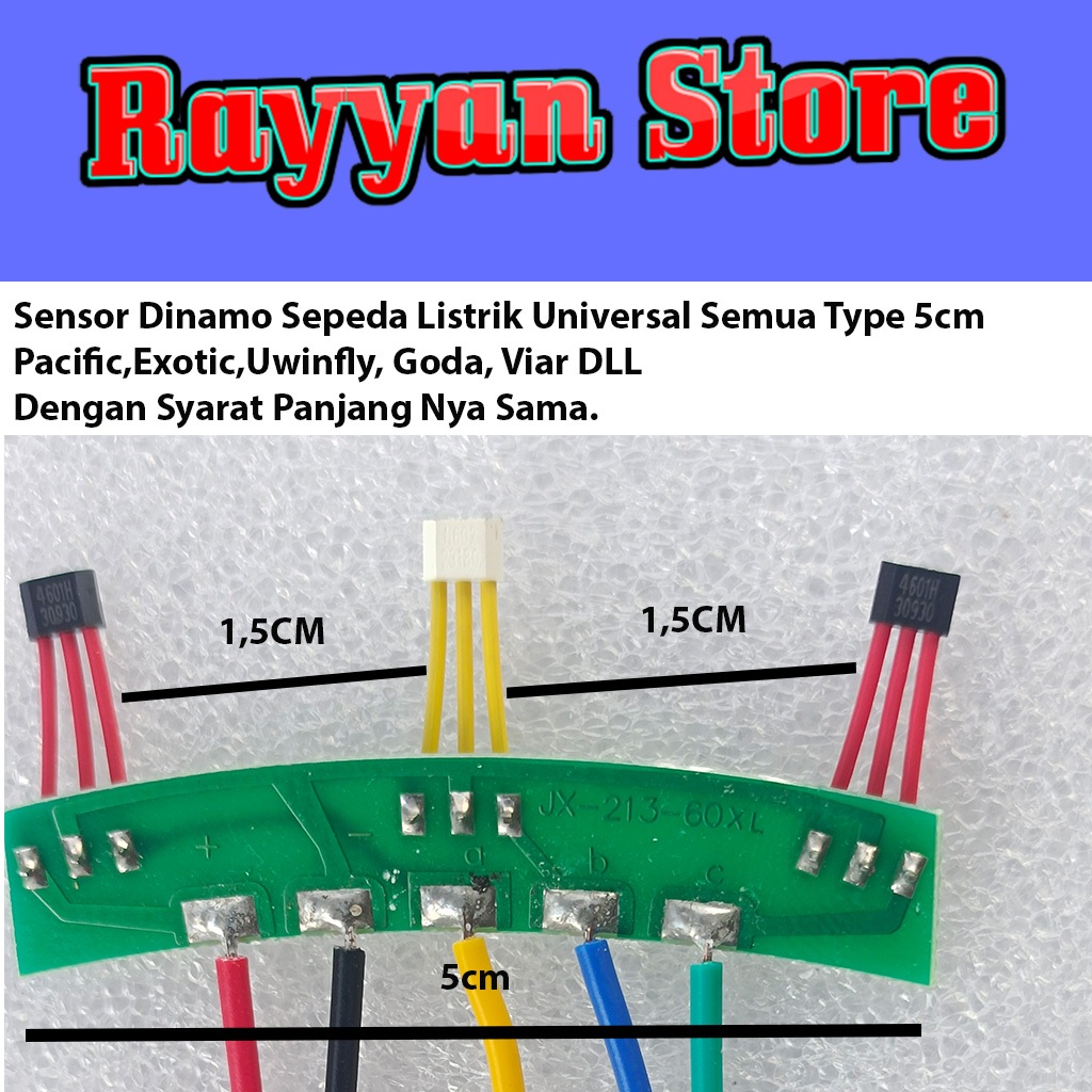 Sensor Dinamo Sepeda Listrik Universal Semua Type Dengan Syarat Panjang Nya Sama.