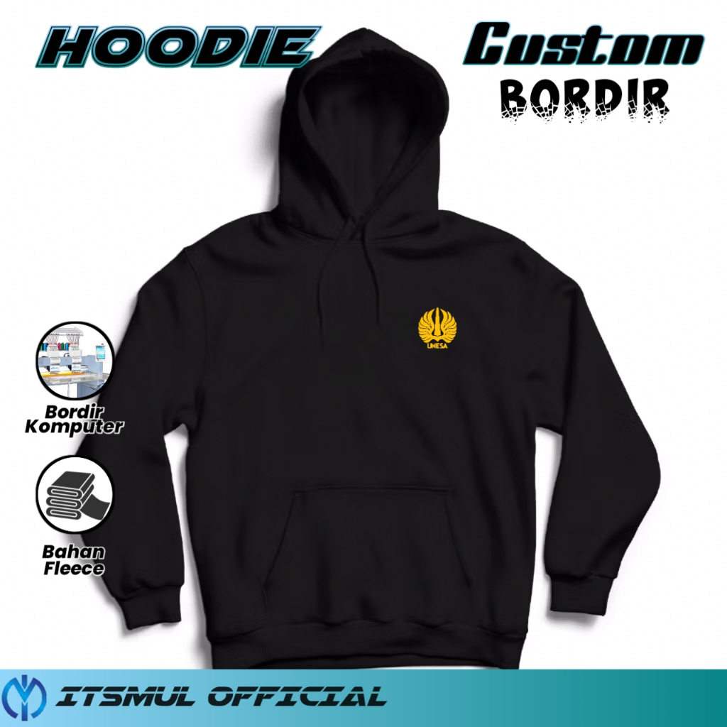 Hoodie Unesa Universitas negeri Surabaya Bordir