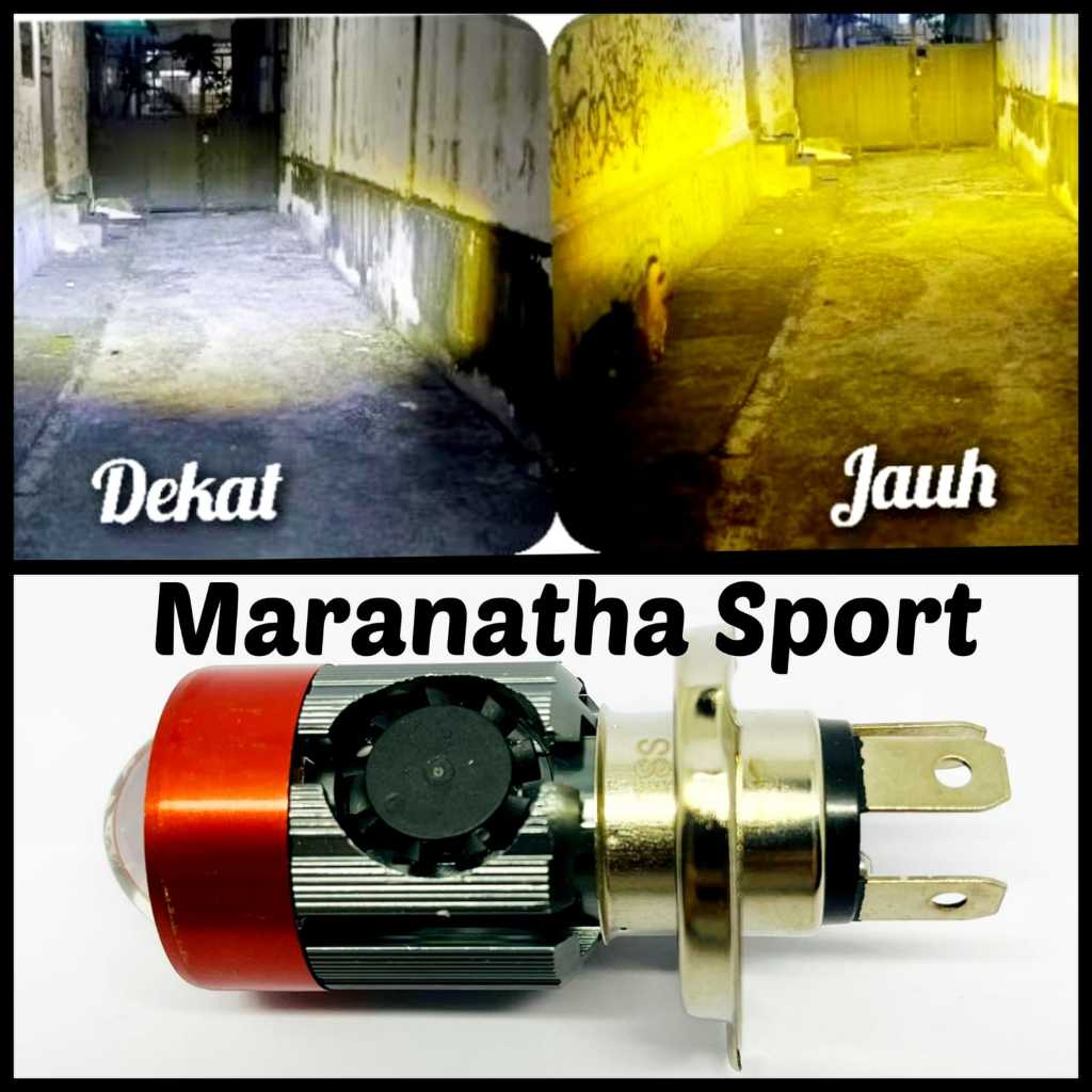 NEW DEALS Lampu Utama LED H4 - Lampu depan tipe Laser + Kipas Pendingin - Lampu utama Motor