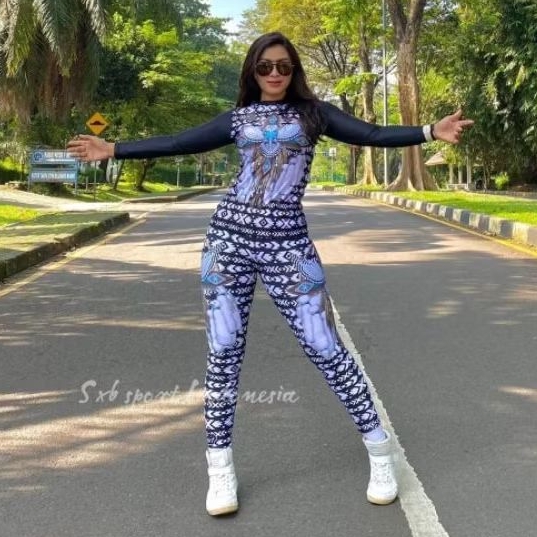 SET BAJU SENAM WANITA SXB BAJU LENGAN PANJANG DAN LEGGING SENAM/AEROBIK/GYM/RUNNING