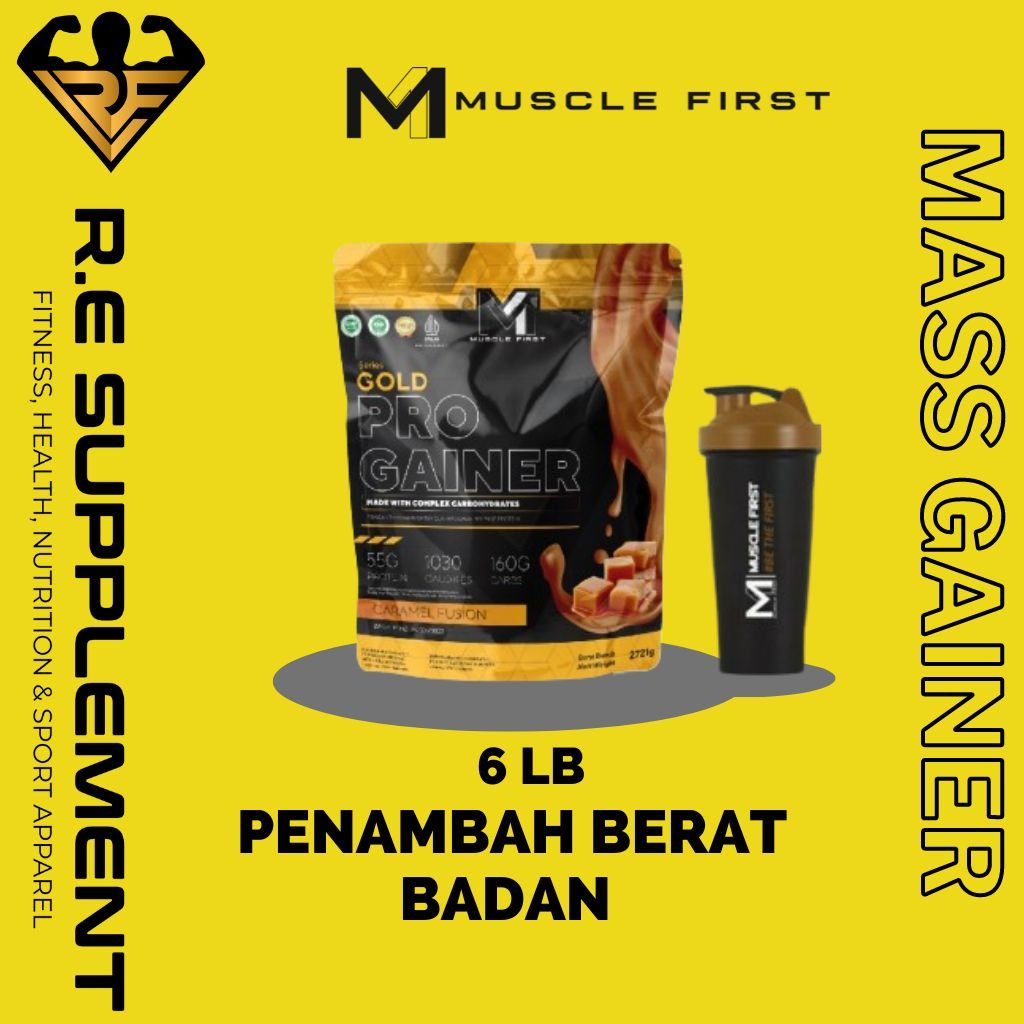 Muscle First Gold Pro Gainer 6LB – Penambah Berat Badan & Massa Otot