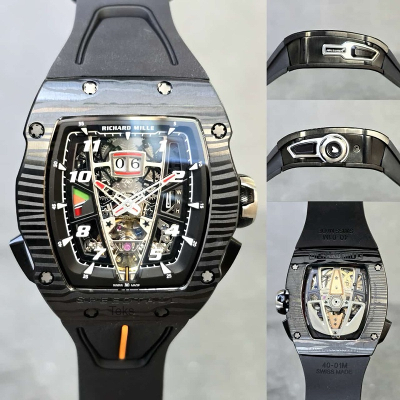 jam tangan pria analog : jam tangan pria mewah / jam tangan pria rm 40-01 clone Tittanium & NTPT Car