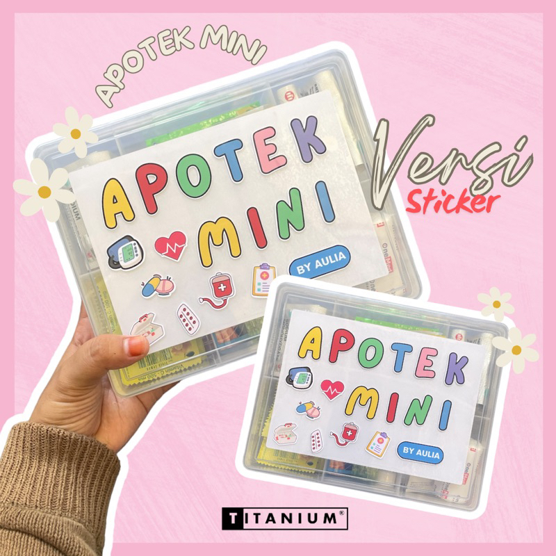 

APOTEK MINI VERSI STICKERS DESIGN LUCU BISA CUSTOM READY STOCK GIFT BUAT PACAR HEALTHY HAMPERS VITAMIN KADO ULANG TAHUN KESEHATAN UNIK