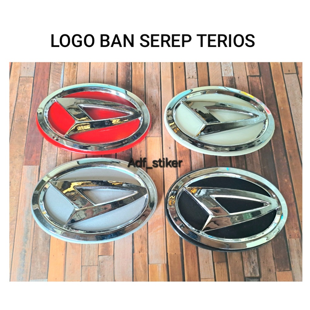 Emblem Logo tutup ban serep terios / cover ban serep terios lama / logo belakang terios lama daihats