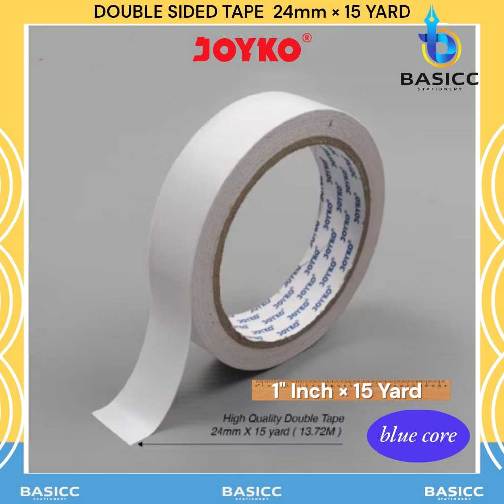 

Joyko Double Side Tape Pita Perekat 2 Sisi 24mmx15Yard | @1Rol