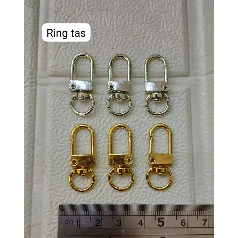Ring Tas Kew kew ring GANCI panjang silver / gold grosir per 500 pcs
