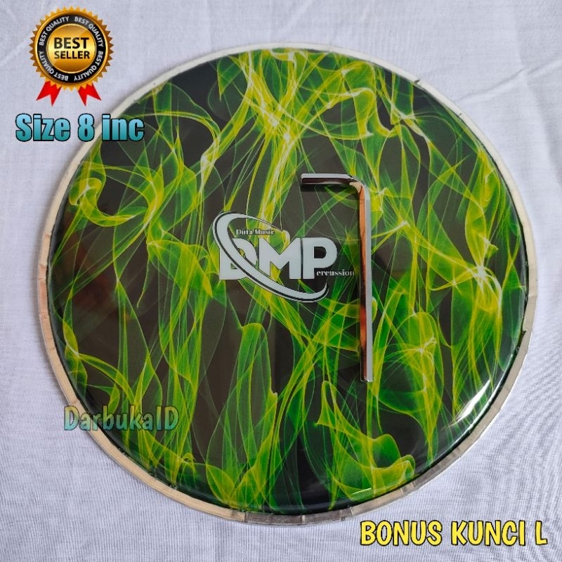 Mika Darbuka 8 inch DMP Duta music percussion hijau api bonus kunci L