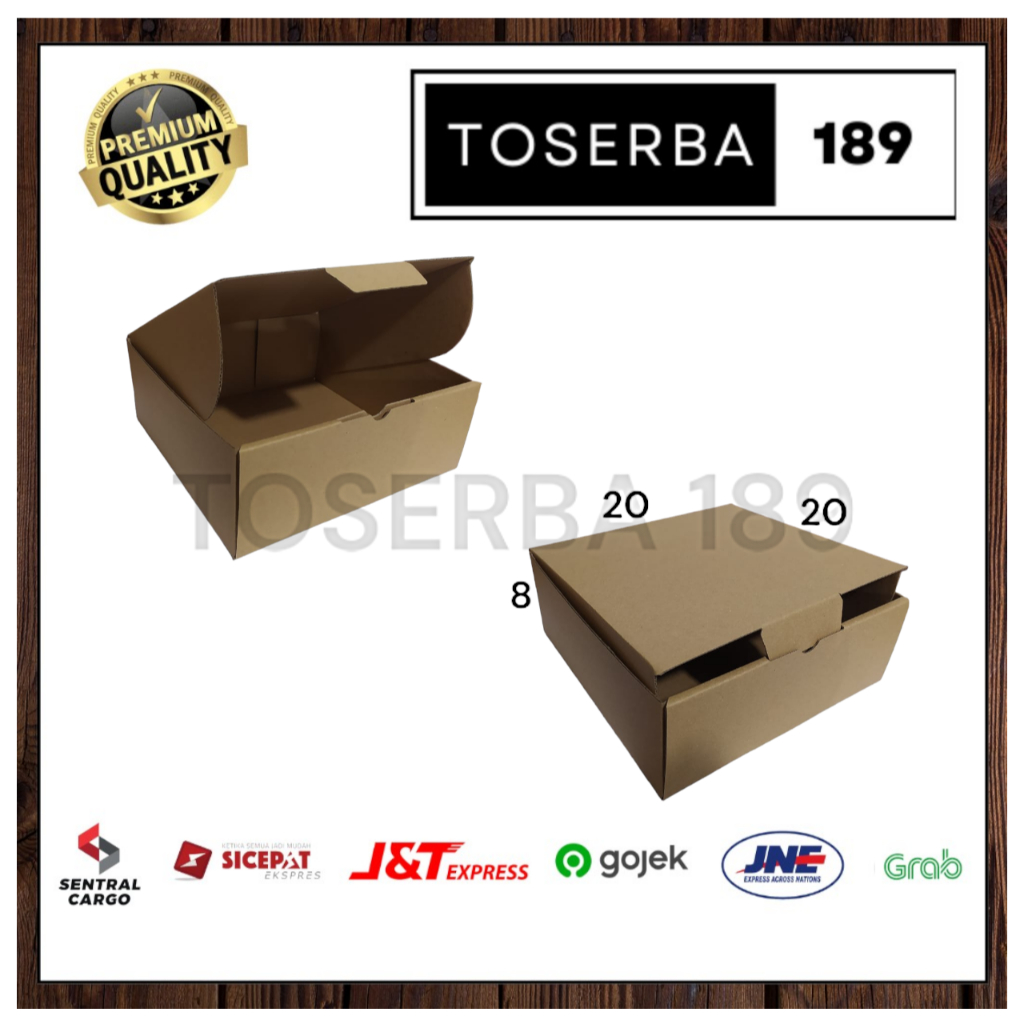 

kardus packing diecut/box pizza uk 20x20x8 cm
