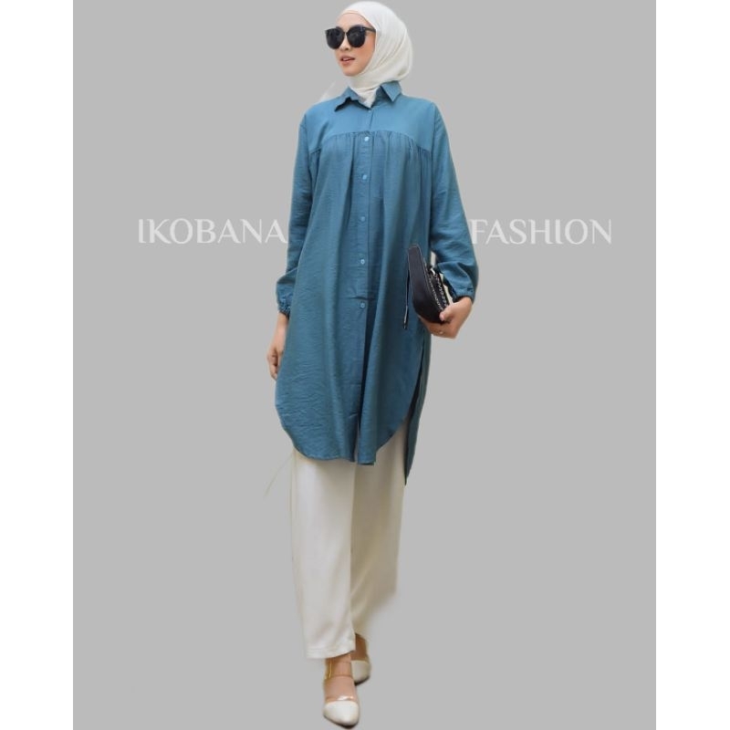 TUNIK KEMEJA BEST SELLER CRINKLE PREMIUM | TUNIK KRINGKLE IMPORT | TUNIK WANITA | BAJU WANITA | PAKA