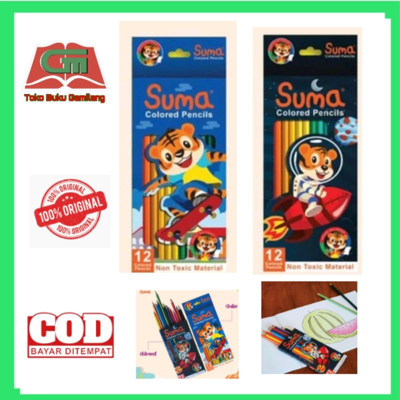 

PENSIL GAMABAR SUMA ISI 12 WARNA PANJANG