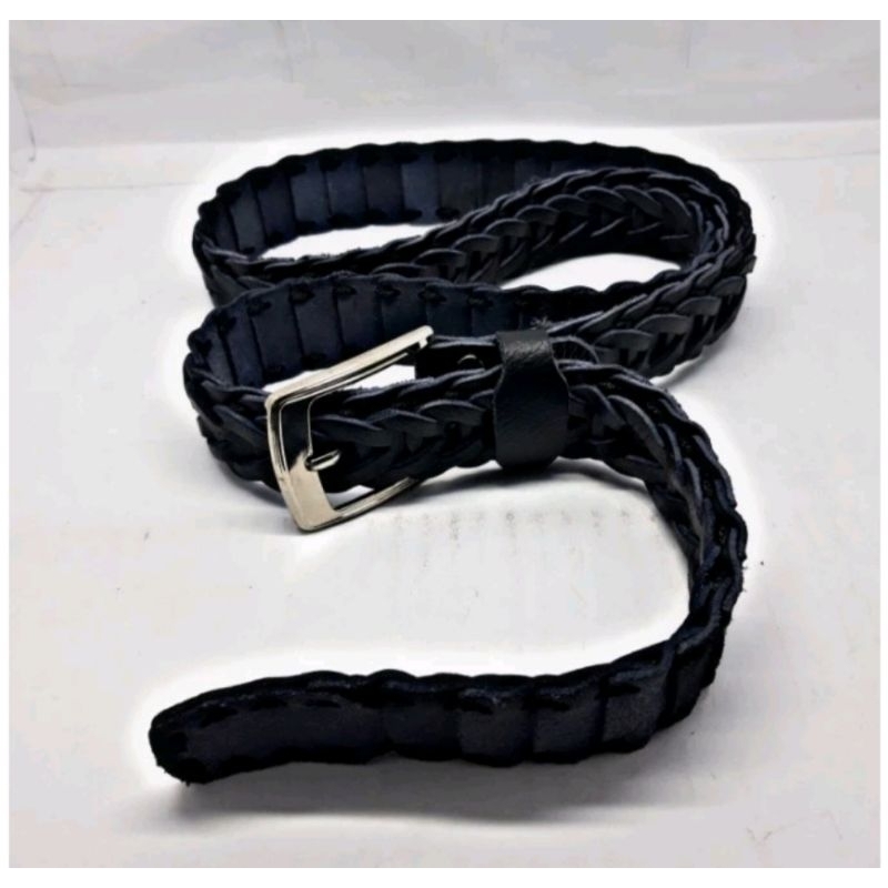 TALI PINGGANG PRIA KULIT ASLI TALI PINGGANG ANYAM KULIT IKAT PINGGANG ANYAM KULIT ASLI TALI PINGGANG