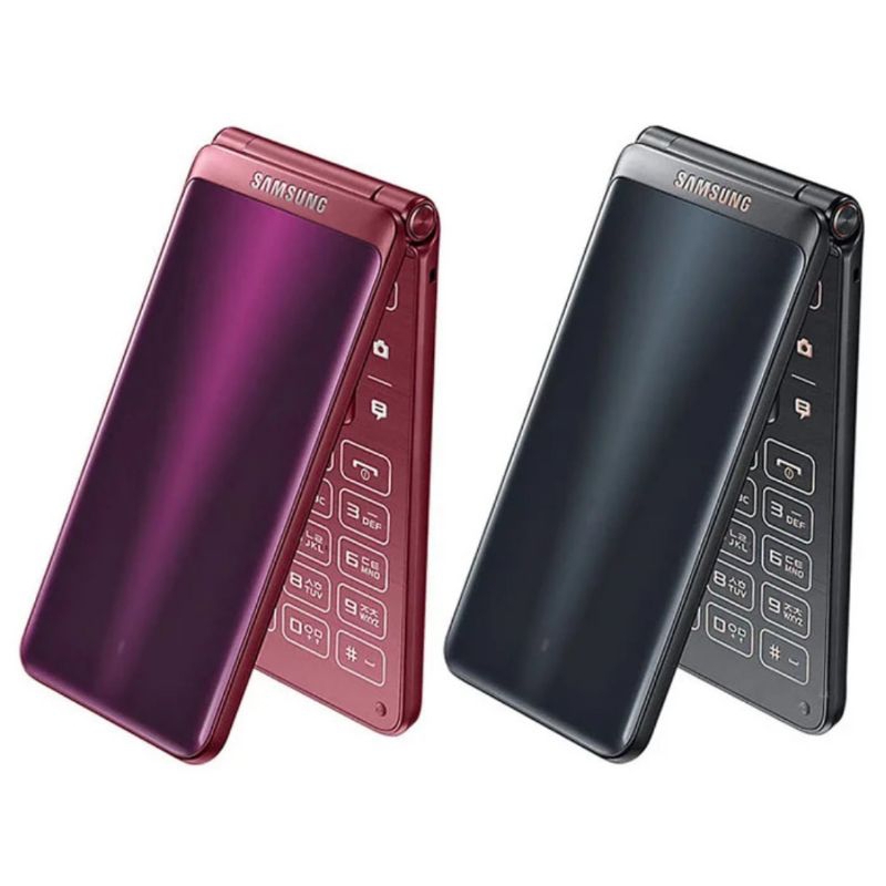 Hp Handphone Samsung Galaxy Folder 2 G1650 4G Dual SimKeypad Flip - Merah
