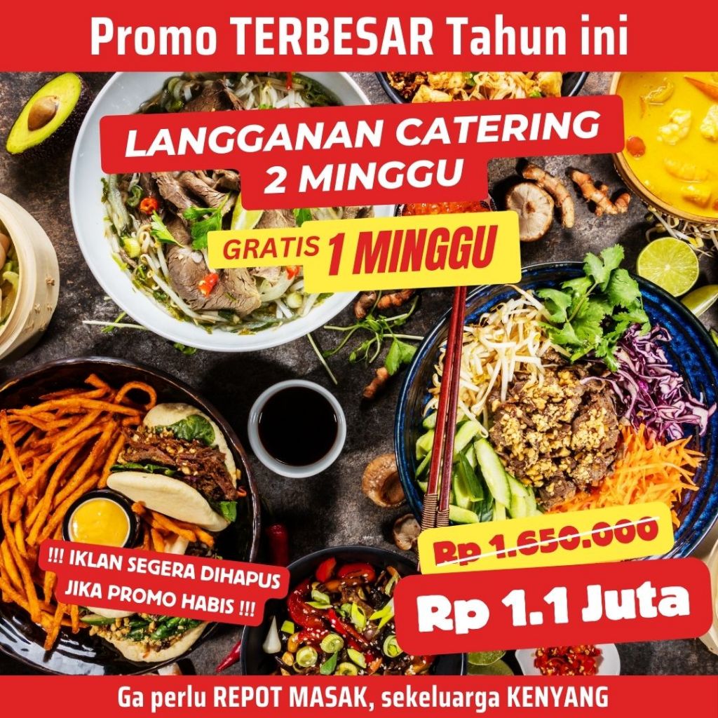 

[GRATIS 1 MINGGU] 2 Weeks Family Catering 3 orang | Catering Rumahan | Catering Kantoran