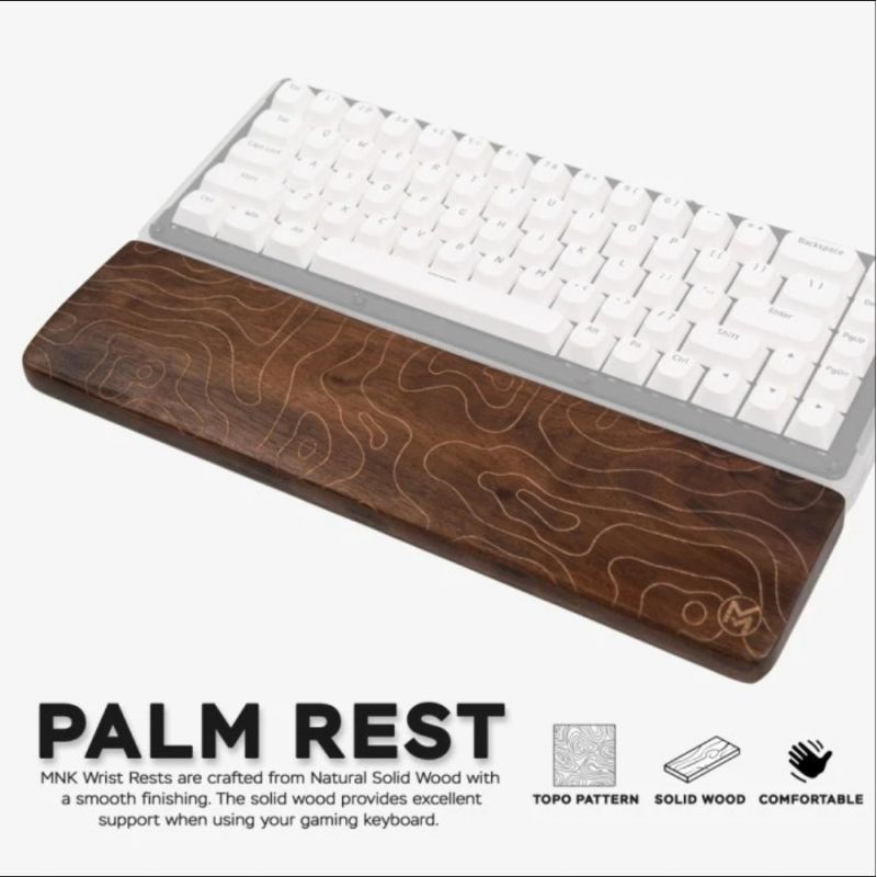 MYNK Wooden Palm Rest / Wrist Rest Kayu / Wrist Pad Keyboard