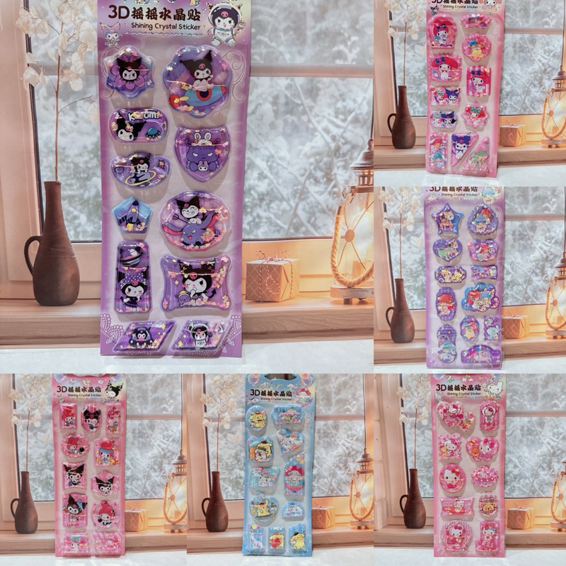 

stiker air / stiker gliter / stiker sanrio / stiker book