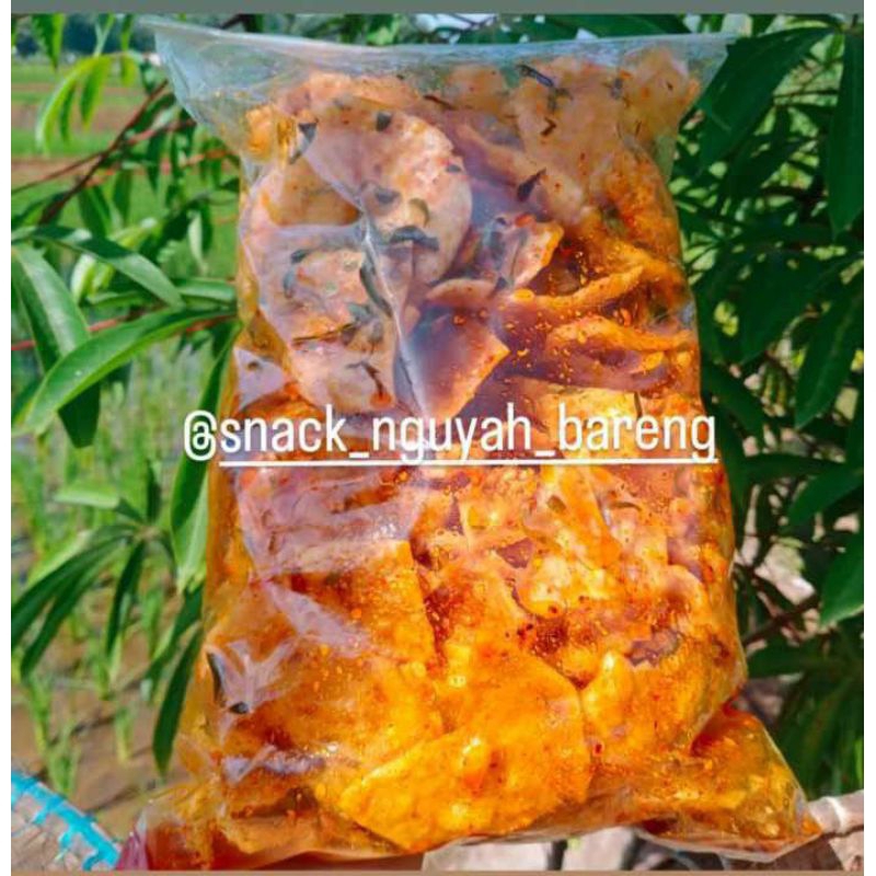 

KERIPIK ELOD VIRAL { DARI SINGKONG }ELOD BANDUNG PEDAS BUMBU SEBLAK ASLI DAUN JERUK 500 GRAM