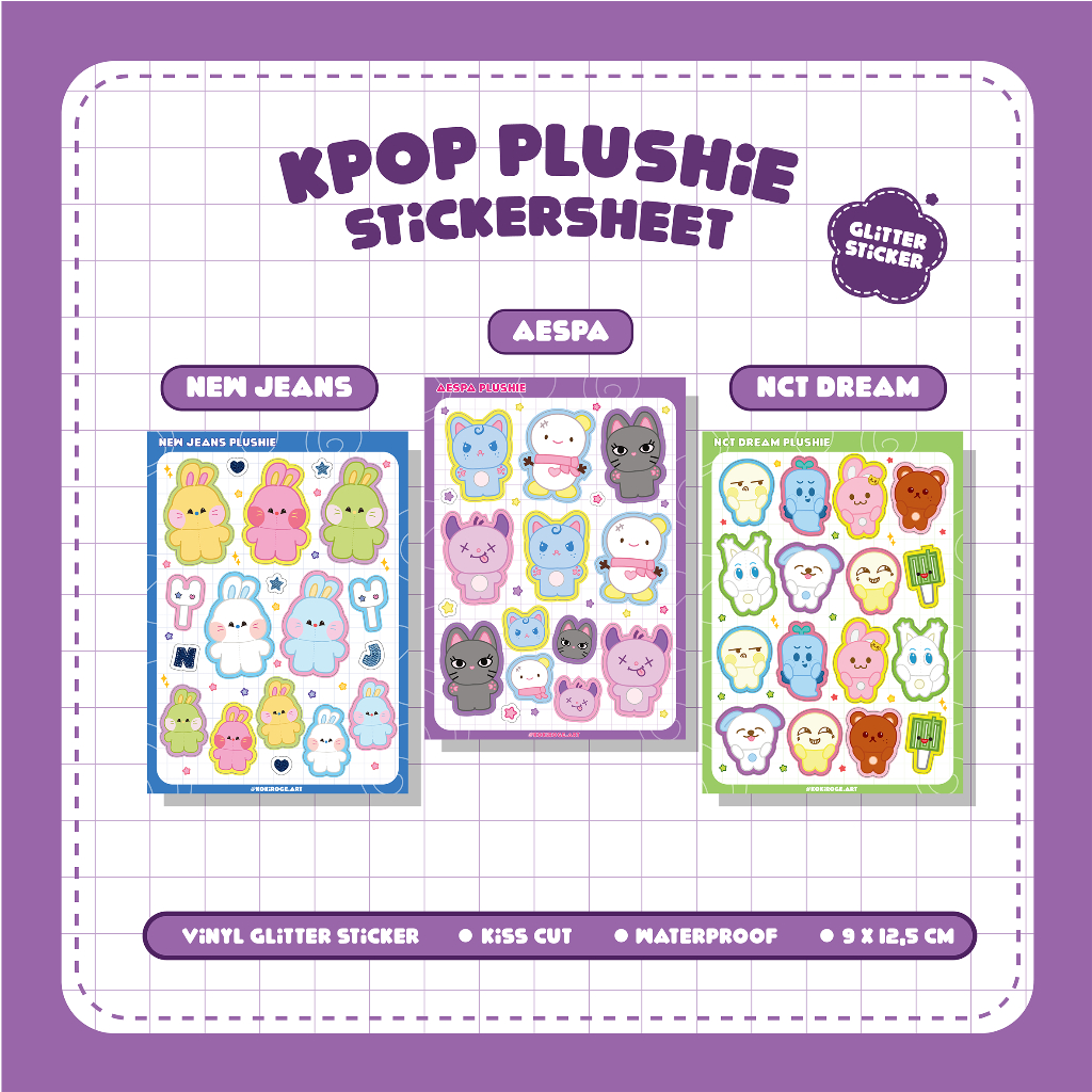

KPOP PLUSHIE STICKERSHEET
