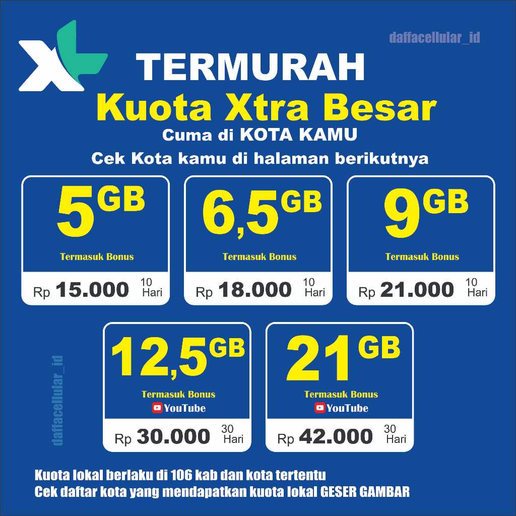 PAKET DATA KUOTA XL HOTROD SPESIAL | COMBO SPESIAL