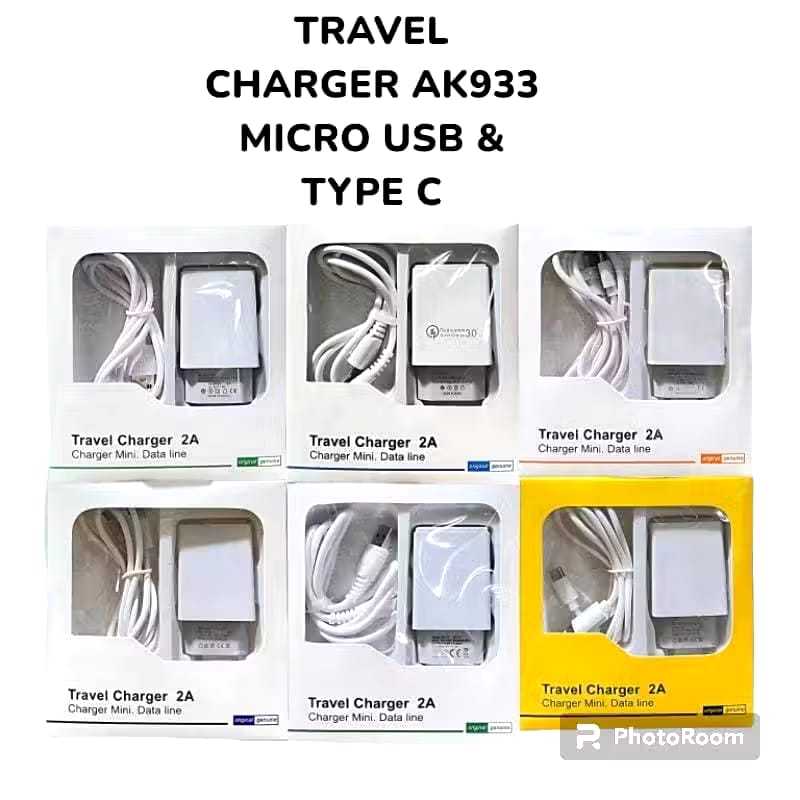 Tc Travel Charger Mini Brand AK-933 Ori 99% 2A Real Kualitas Bagus AK933 #Kita