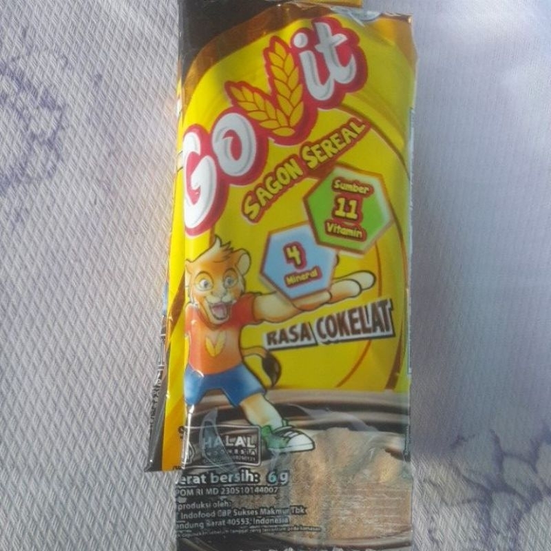 

Govit sagon sereal rasa cokelat dan rasa stoberi 1 renceng isi 10 pcs