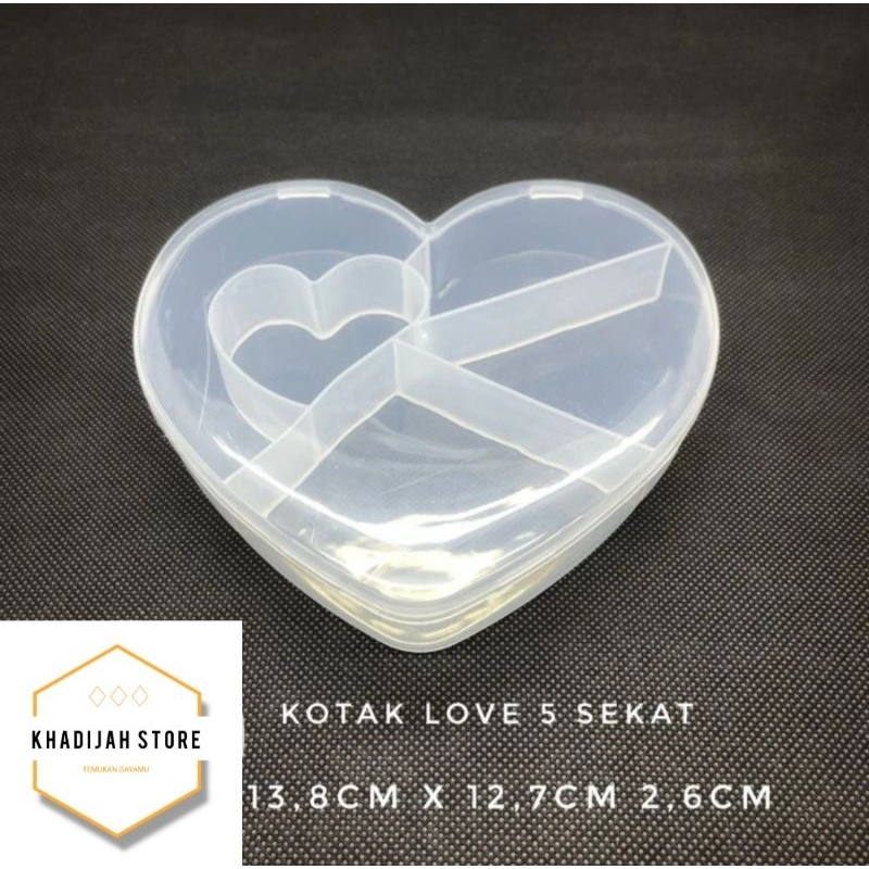 Box / Kotak / Storage Plastik Penyimpanan Manik / Mote Love